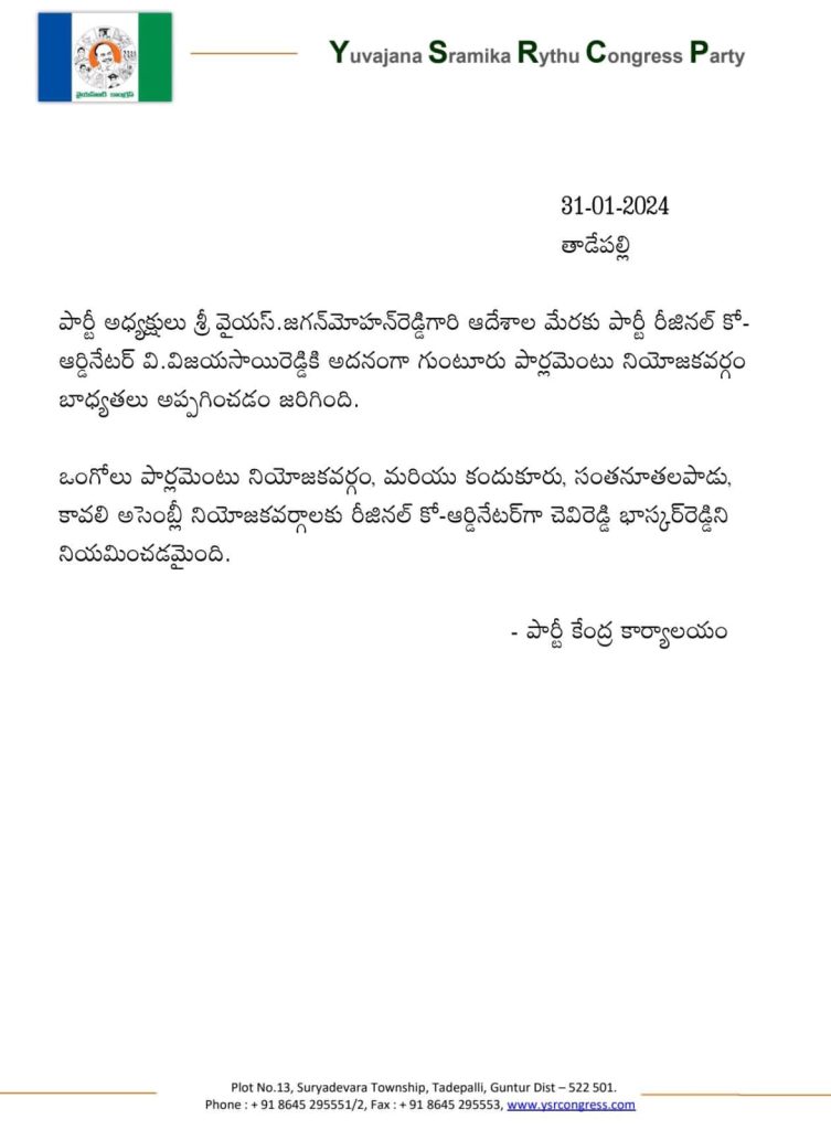 ysrcp letter