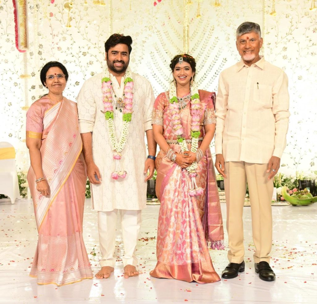 Nara Rohit and Siri lella engagement images