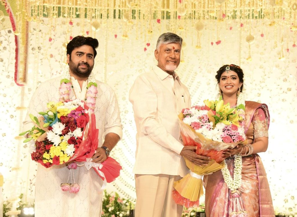 Nara Rohit and Siri lella engagement images