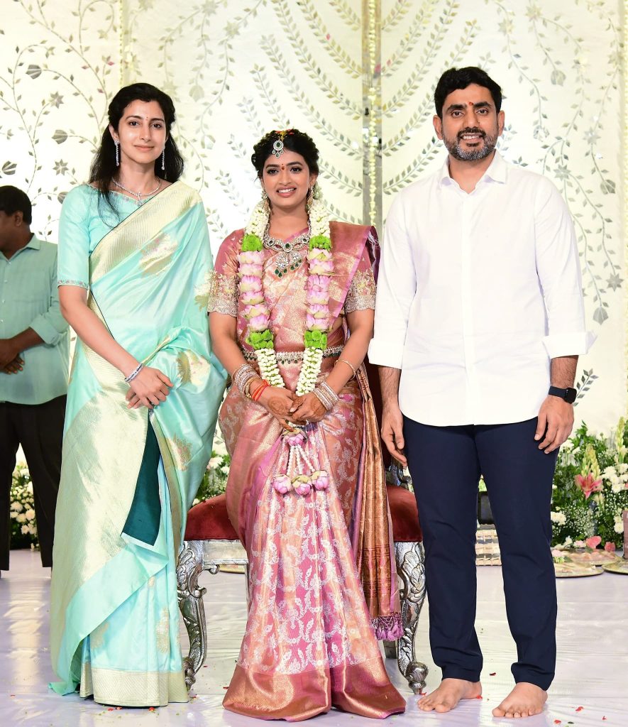 Nara Rohit and Siri lella engagement images