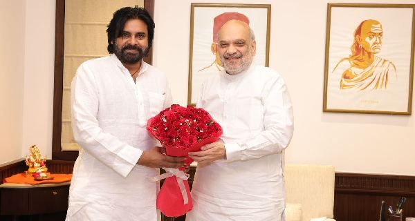 ap deputy cm Pawan Kalyan met Union Home Minister Amit Shah in Delhi.