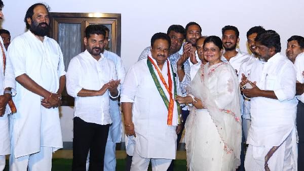 eX mp jithender reddy joined in congress party